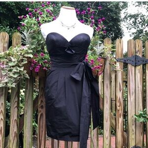 NWT- BCBGMaxAzria- Elegant Black Strapless Dress